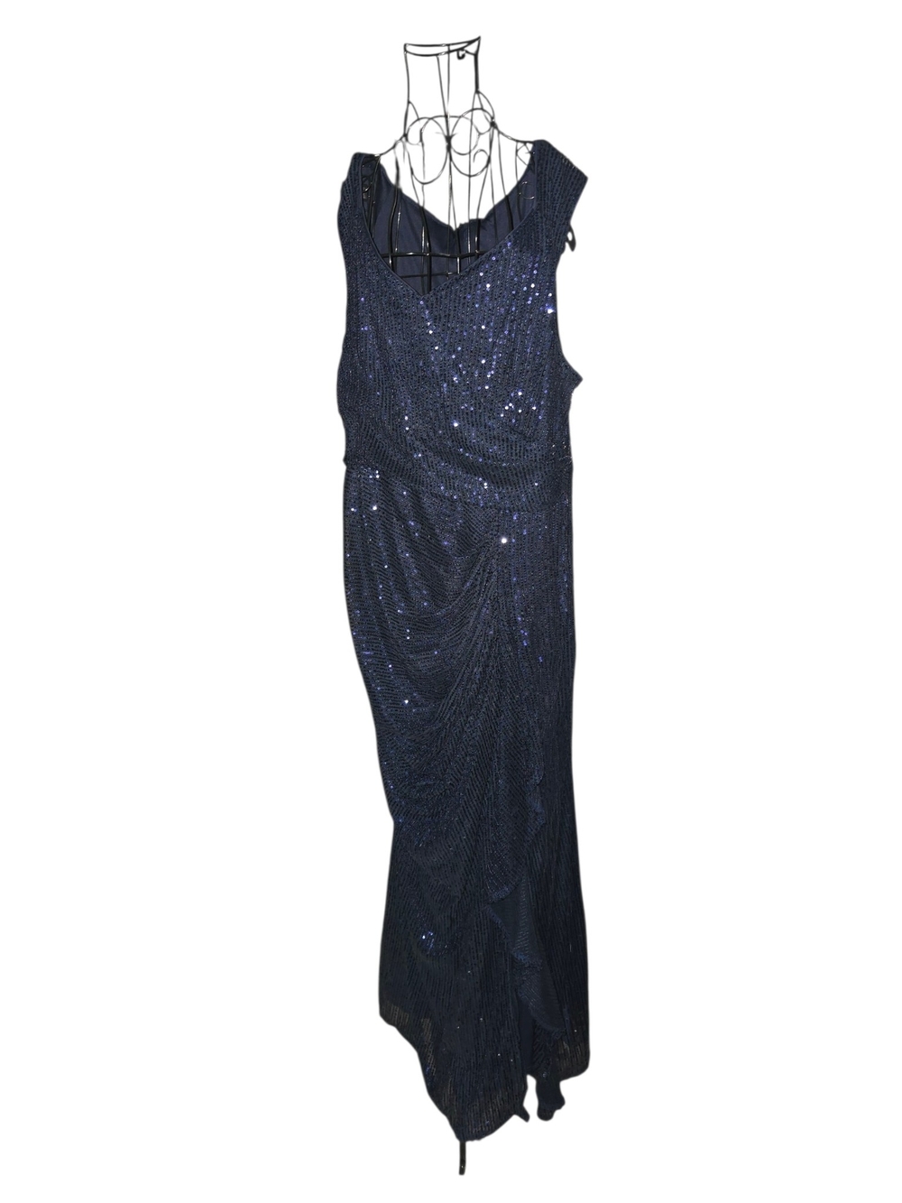 SHEIN Navy Sequin Maxi Dress